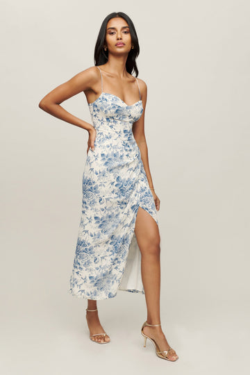 Stampa Cami Feritoia Midi Abito