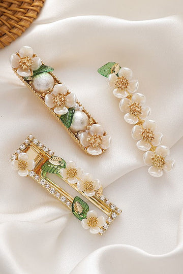 Ariana Fiore Strass perlato Clip per capelli