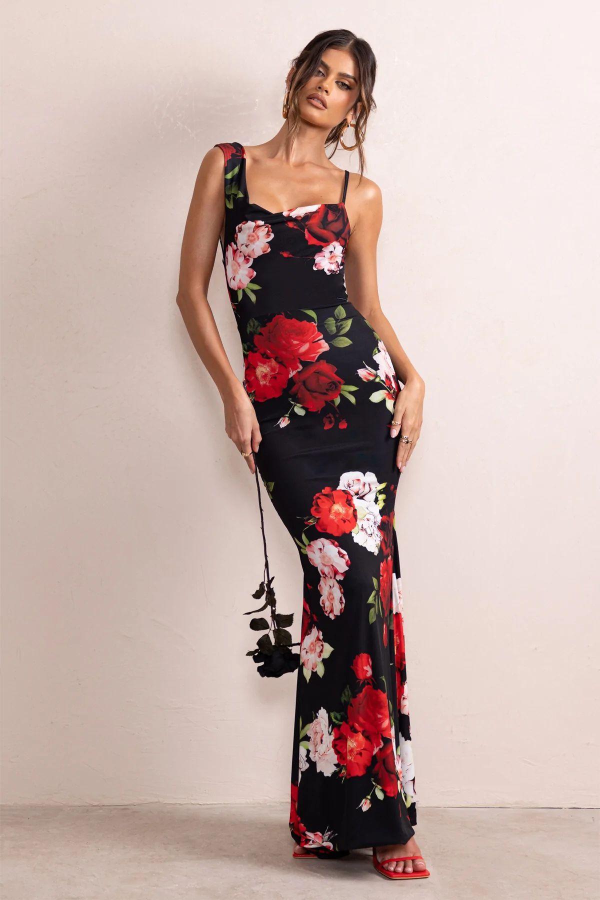 Floreale Allacciate Snello Cami Maxi Abito