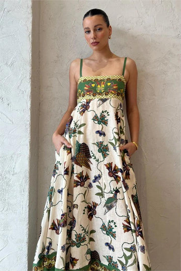 Stampa Cami Midi Abito