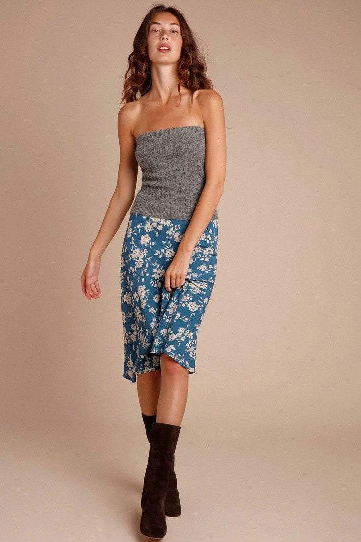 Midi Floreale Abito blu