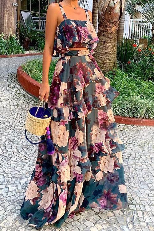 Floreale Cami Suit Abito