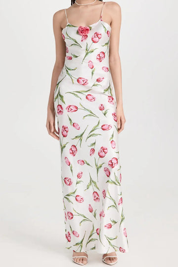 Floreale Cami Fiore Snello Maxi Abito